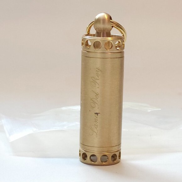 LANA DEL REY Pill Case BNIP Brass Pill Case OFFICIAL MERCH - Picture 2 of 9